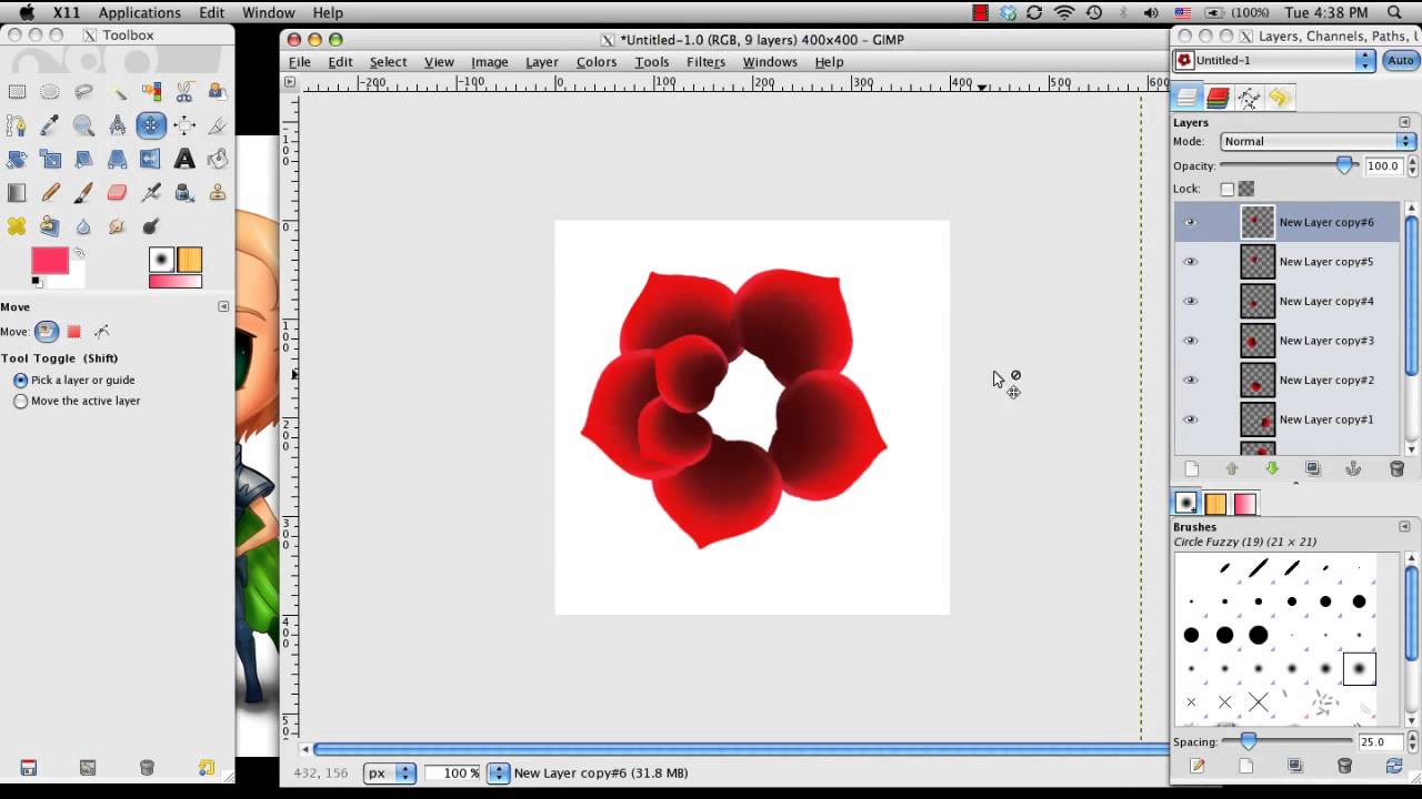 Tip: Drawing a Rose in Gimp