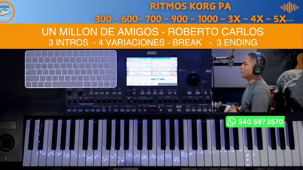 UM MILLON DE AMIGOS ROBERTO CARLOS RITMOS KORG PA
