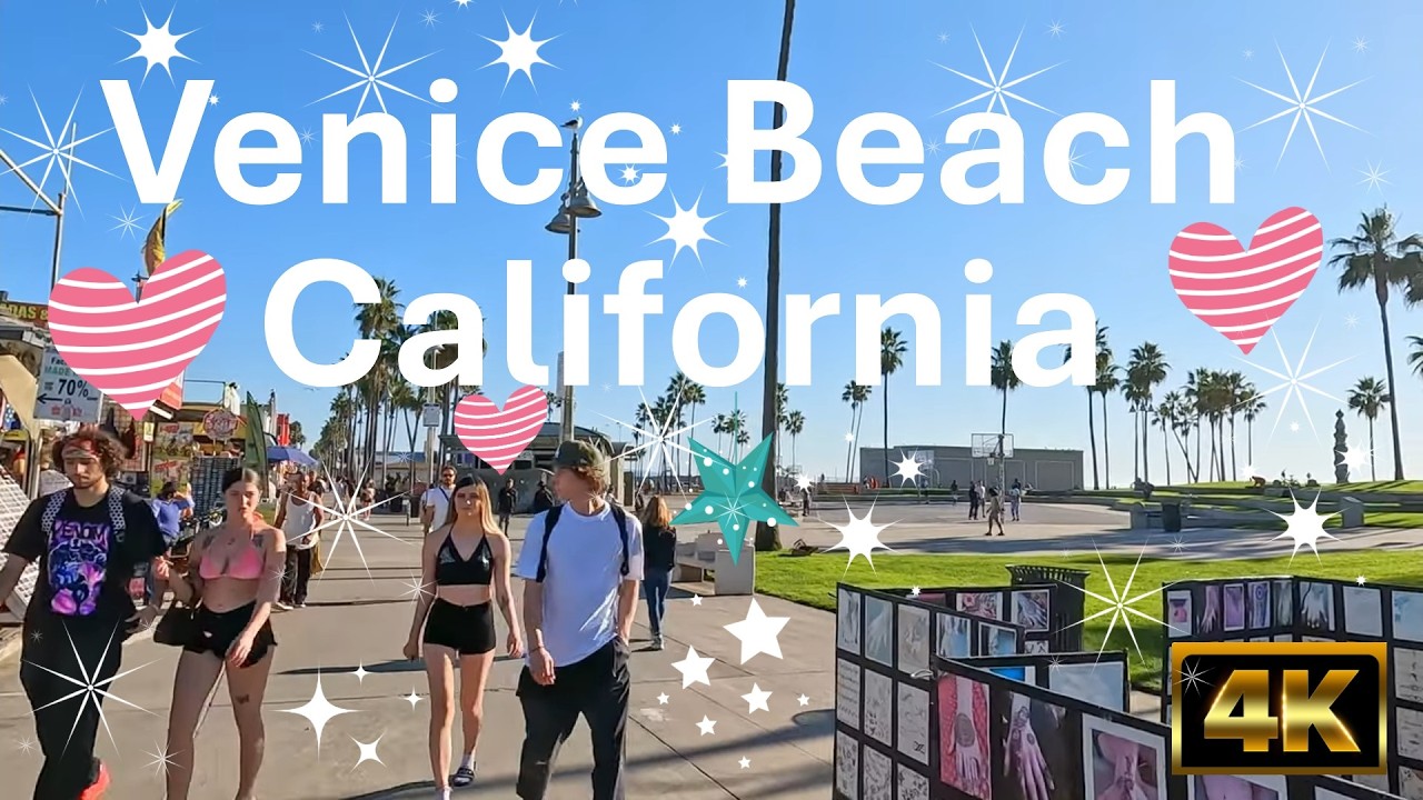 4K HDR Venice beach California Walking Tour | Los Angeles