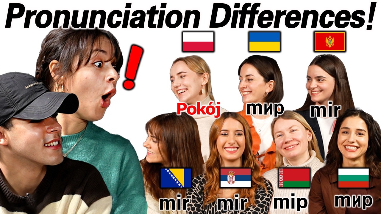 Различия в словарном запасе между 7 славянскими странами! Отличается ли польский язык от других?