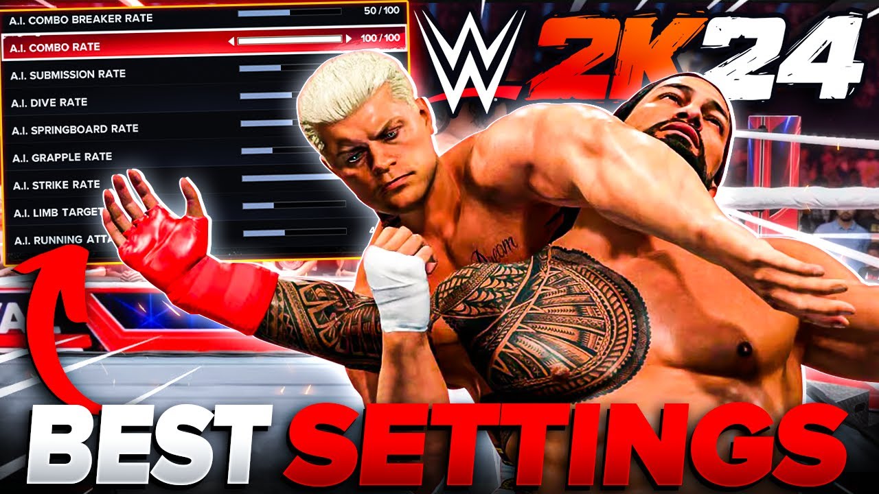 How To Make WWE 2K24 More Realistic!! | WWE 2K24 Custom Difficulty Sliders (Ver.3)