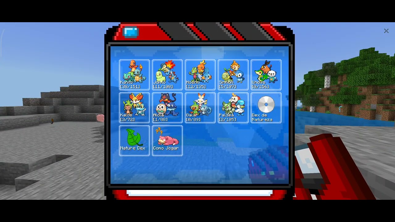 Jogando meu serve pokedrock 