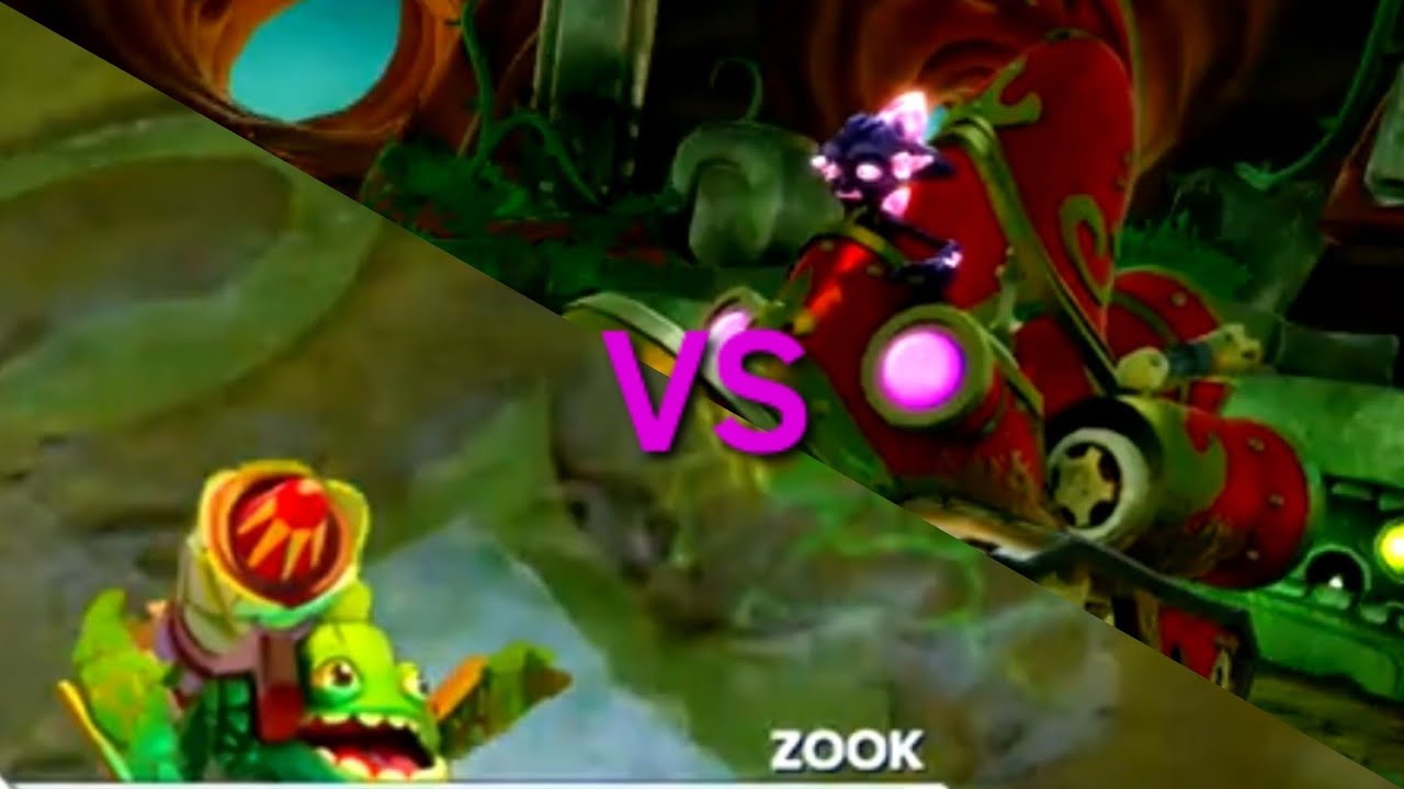 Skylanders nightmate Evil Glumshanks vs Zook