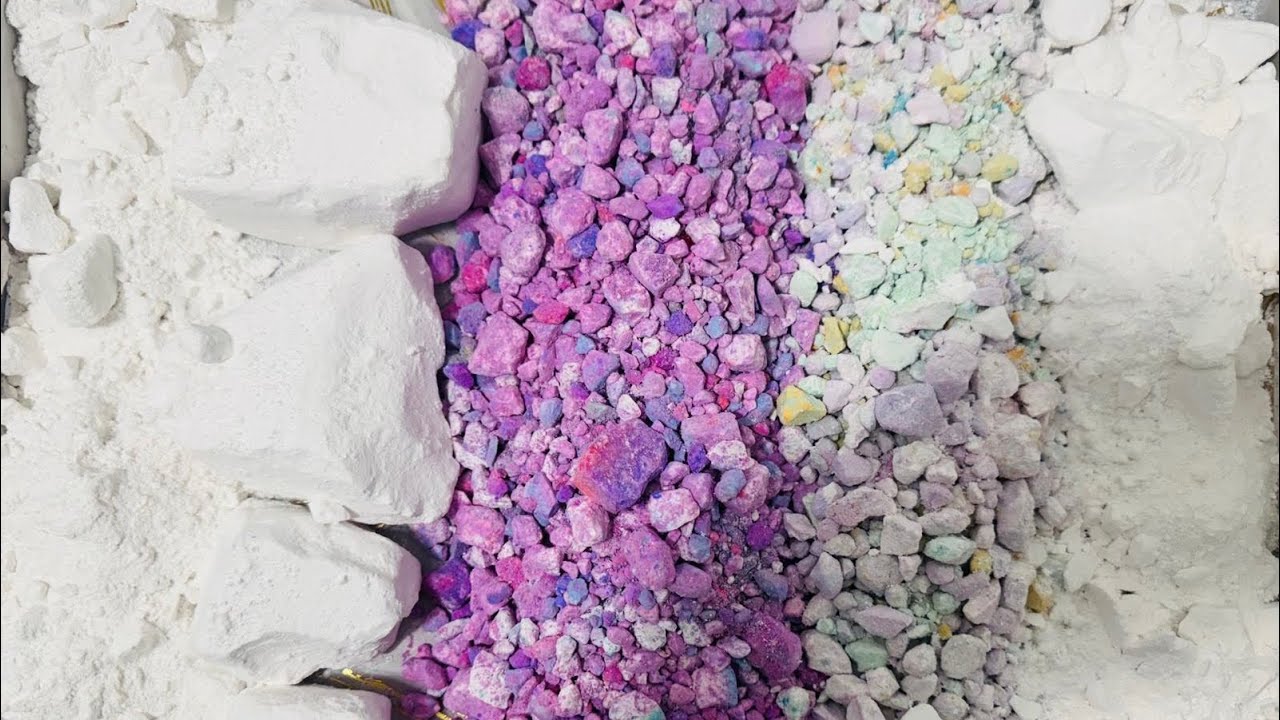 Colorful Pebble, Chalk Pie Reforms | Chalk Rocks makes a Satisfying Crunchy ASMR