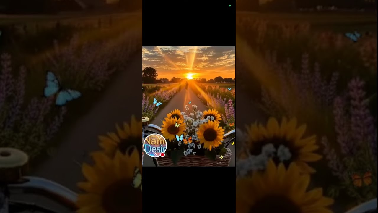 Beautiful sun ☀️ set background livestream