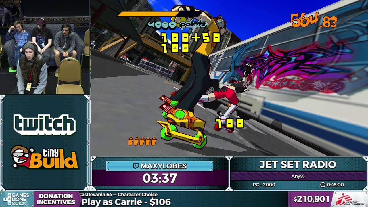Jet Set Radio by Maxylobes in 0:41:09 - SGDQ2016 - Part 49 [1440p]