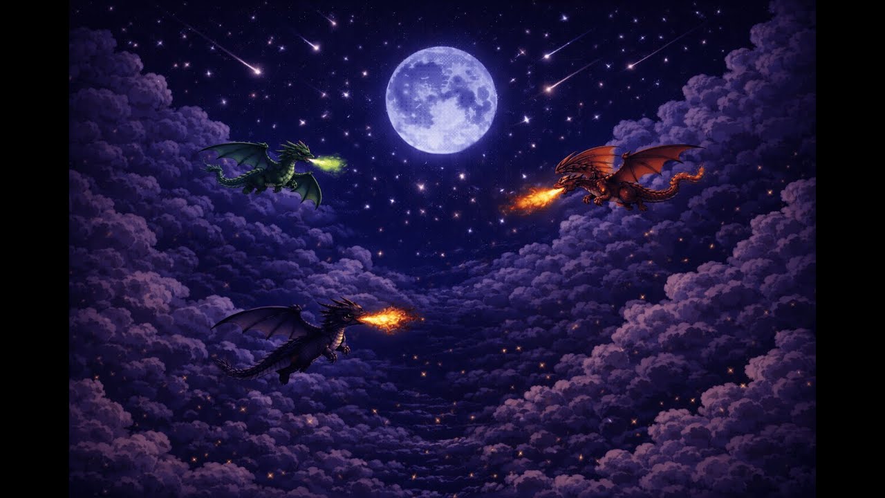 🐉 Lowfi Dragonfall Beats Fantasy Night Dragons Loop 🐉