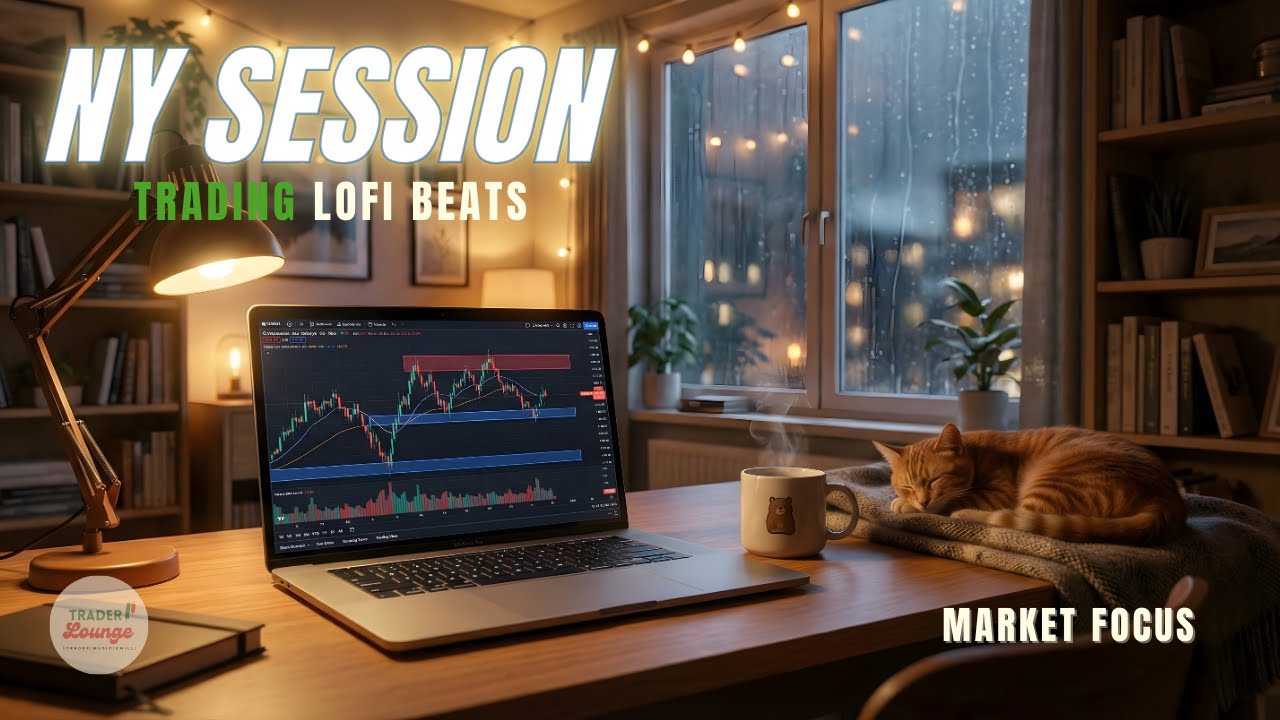 NY Session Trading Lofi ☕️ Deep Market Focus [1 Hour Loop]