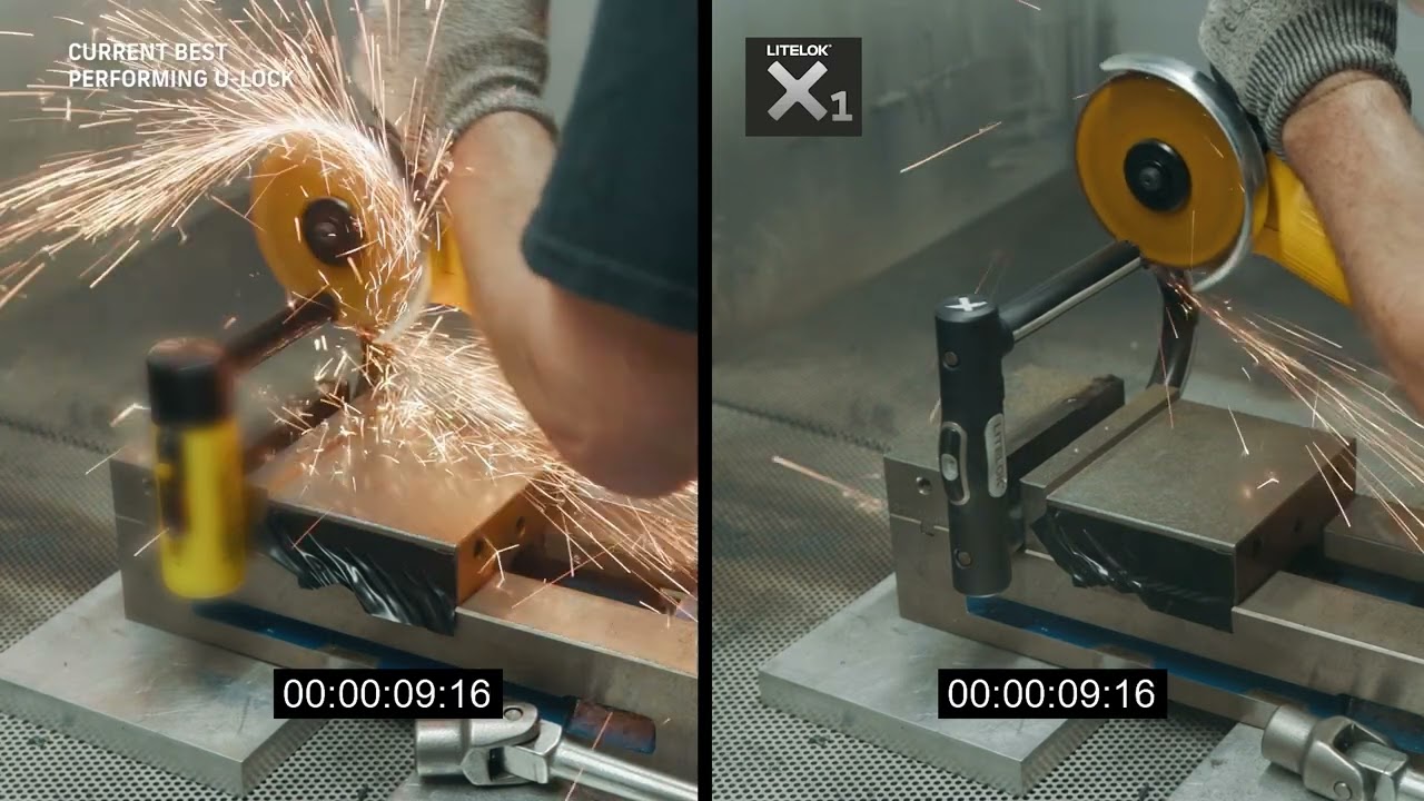 LITELOK X1 Angle Grinder Cut Test