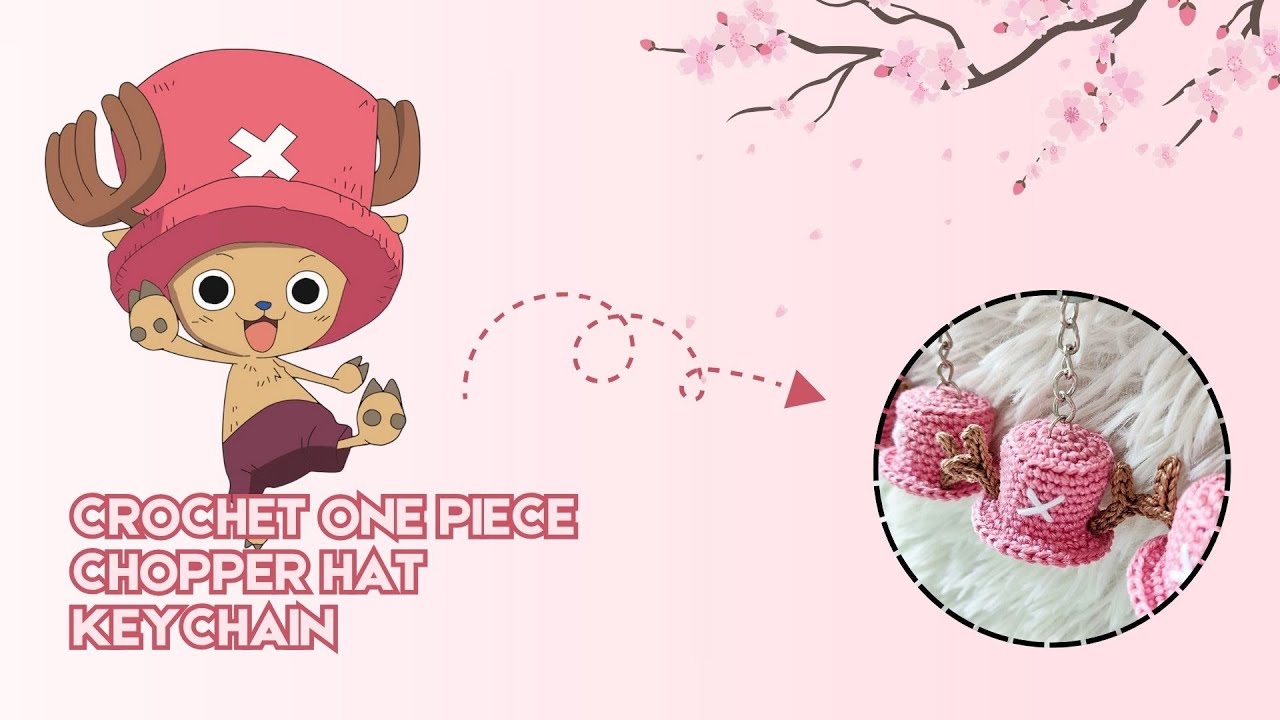 One Piece Chopper Crochet Hat Keychain X Tutorial for beginners ✨