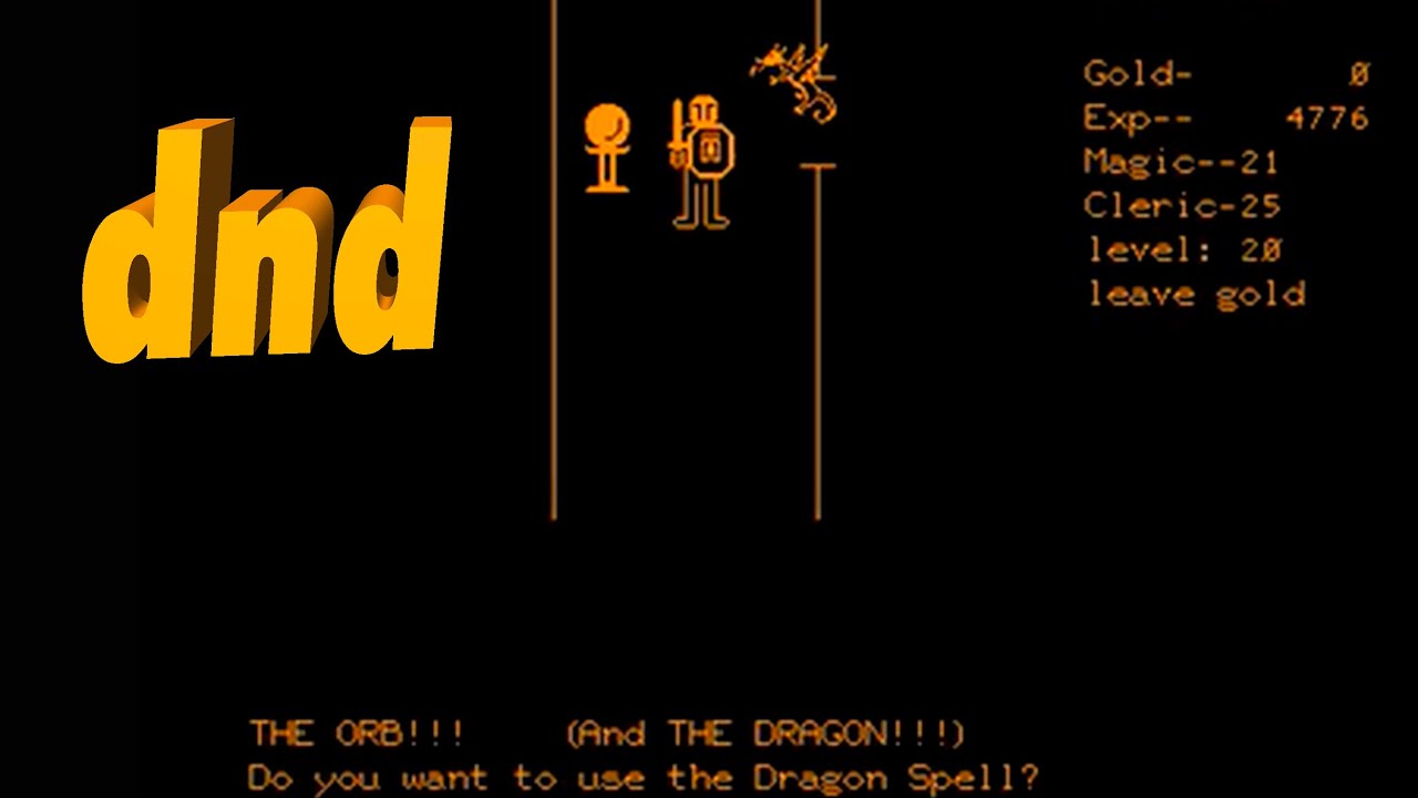 dnd [PLATO] - (1975) First video game boss Fight!