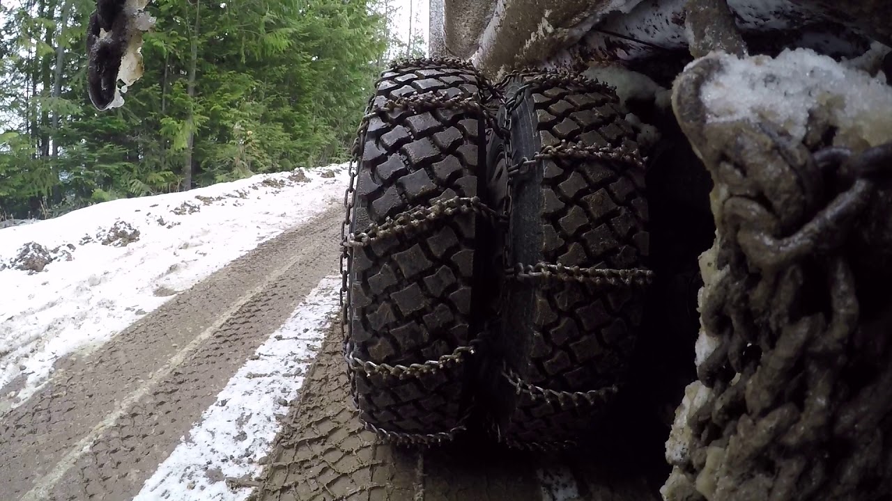 logging truck chain down