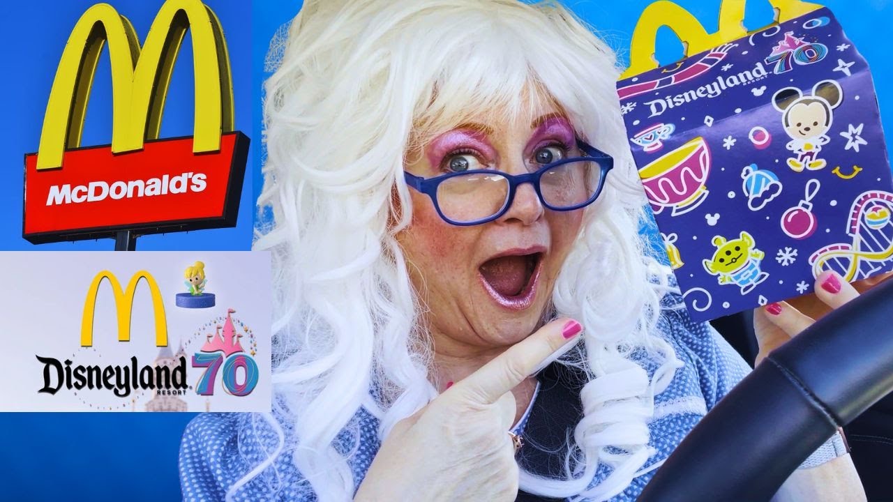 Granny McDonald's Disneyland 70th Birthday Happy Meal Toys Adventure!