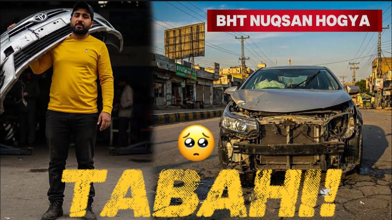 Corolla  Accidental Car Repairing Cost | KitnA kharacha hua ? | Azizam Jan hy ❤️