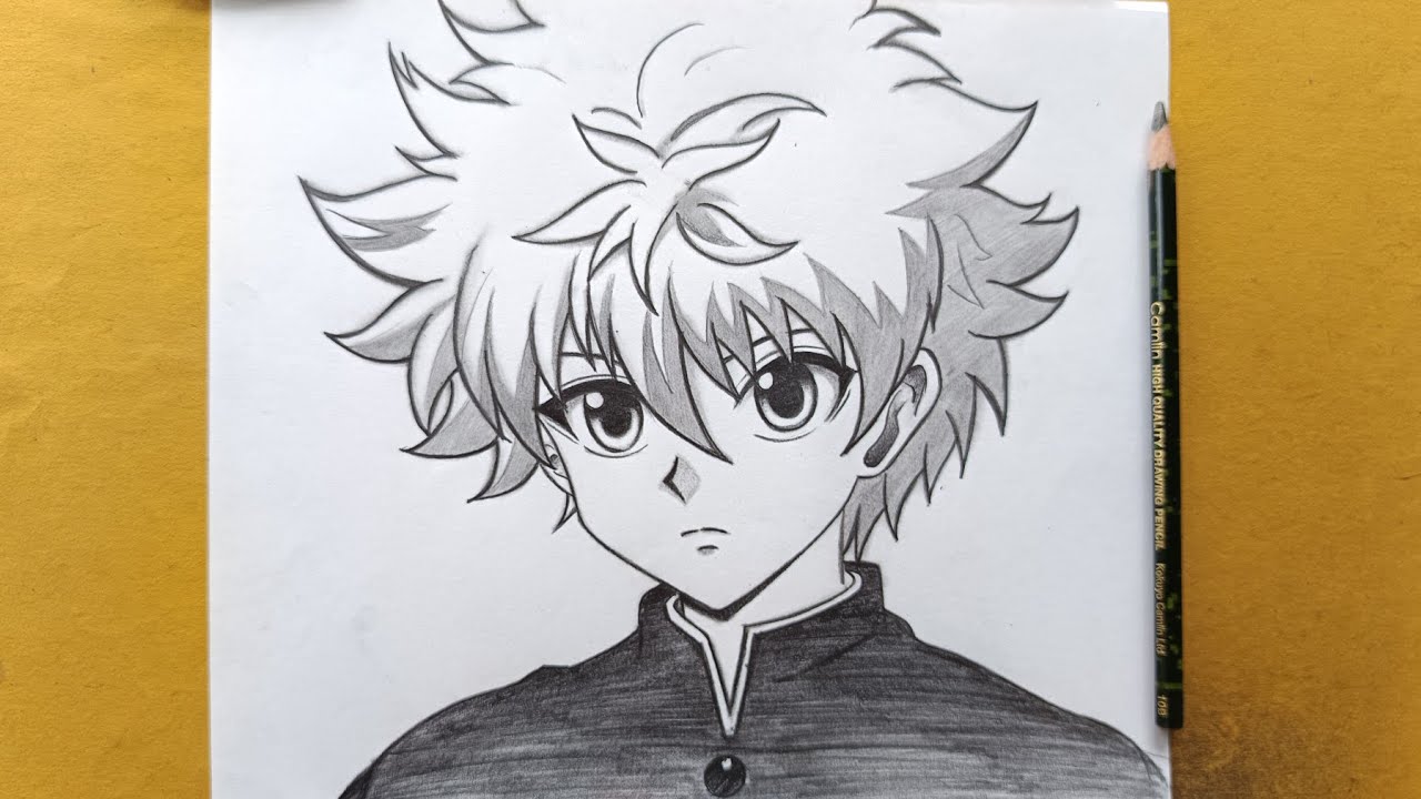 How to draw Killua Zoldyck - step by from (Hunter x Hunter) || Easy drawing ideas for beginners
