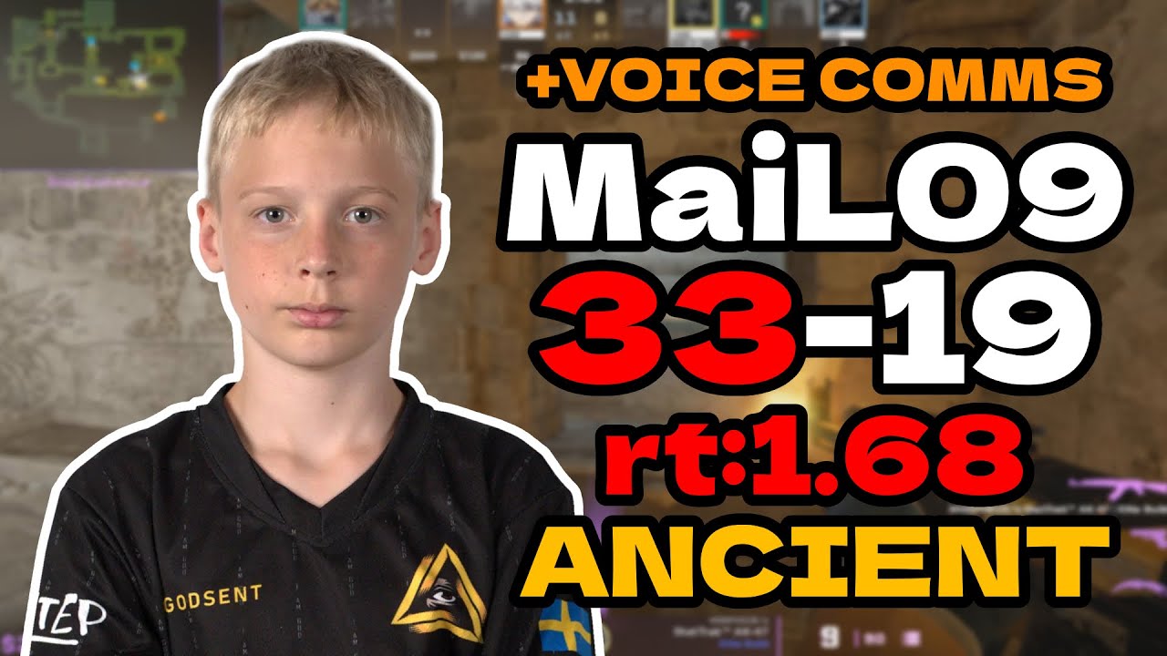 15 Y.O! MaiL09 (33-19) rt:1.68 +VOICE COMMS (ancient) | EU FACEIT RANKED | #cs2 #pov