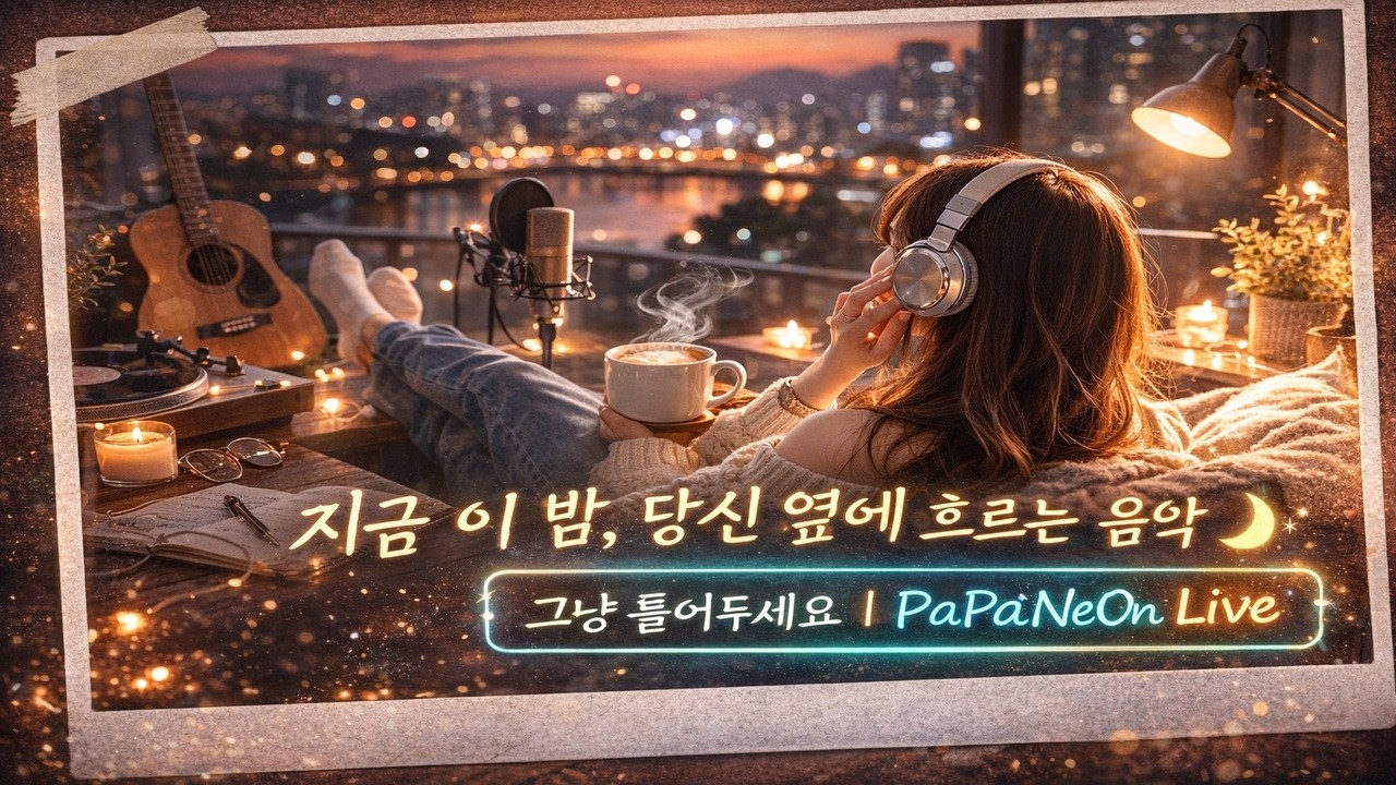 지금 이 밤, 당신 옆에 흐르는 음악 🌙 그냥 틀어두세요 | PaPaNeOn Live