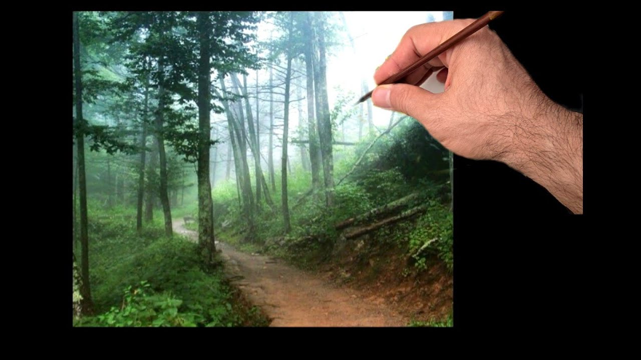 How to Paint a Misty Forest Path in Watercolor _ Step by Step Tutorial