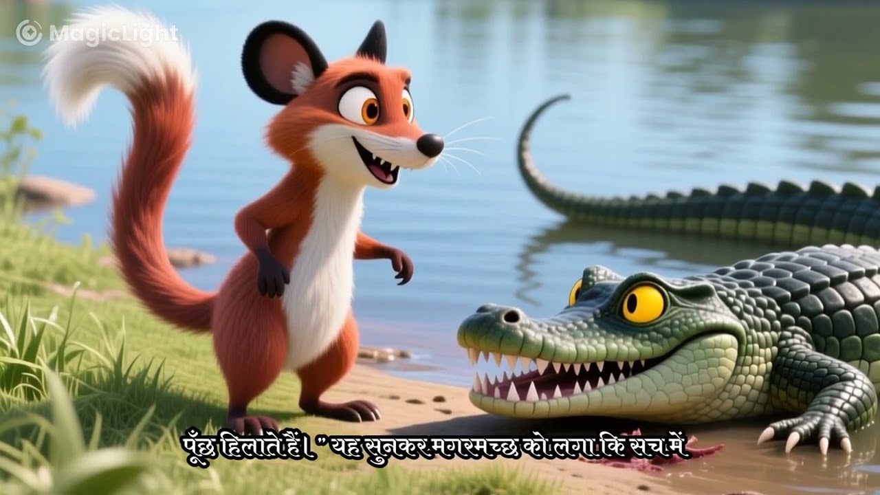 मगरमच्छ और लोमड़ी की कहानी 