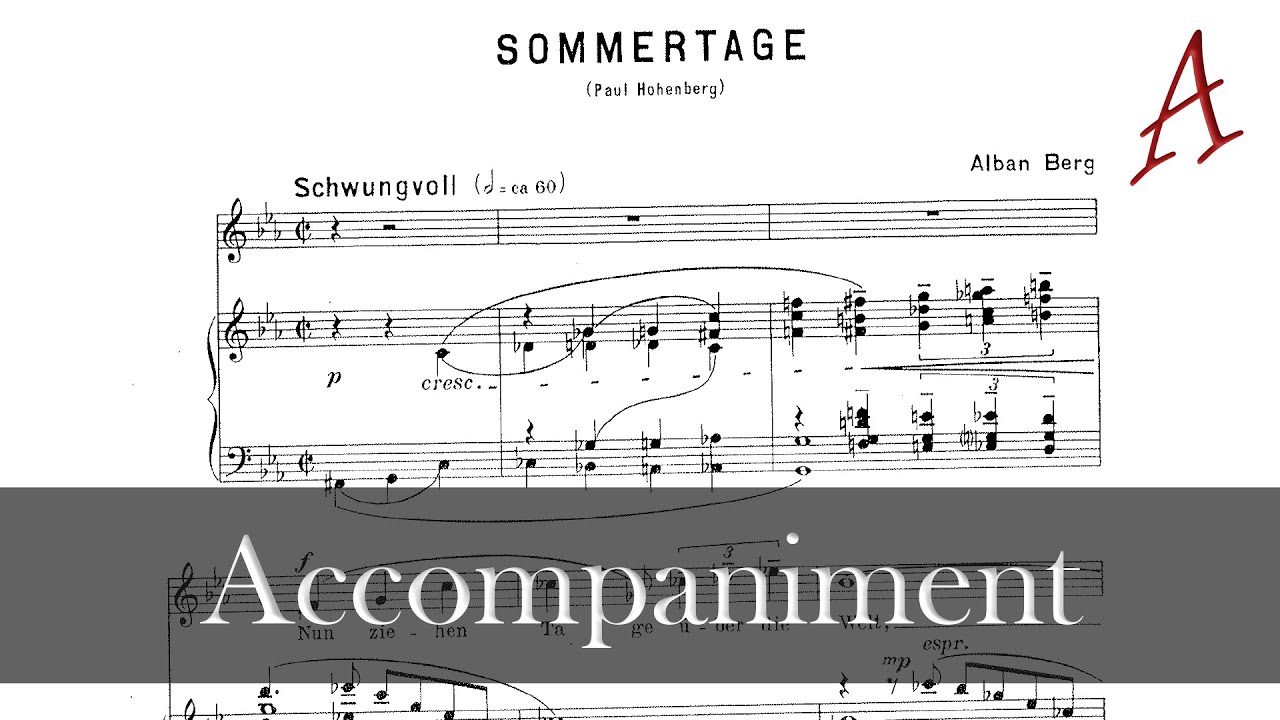Sommertage - A. Berg (Accompaniment) Ver. A