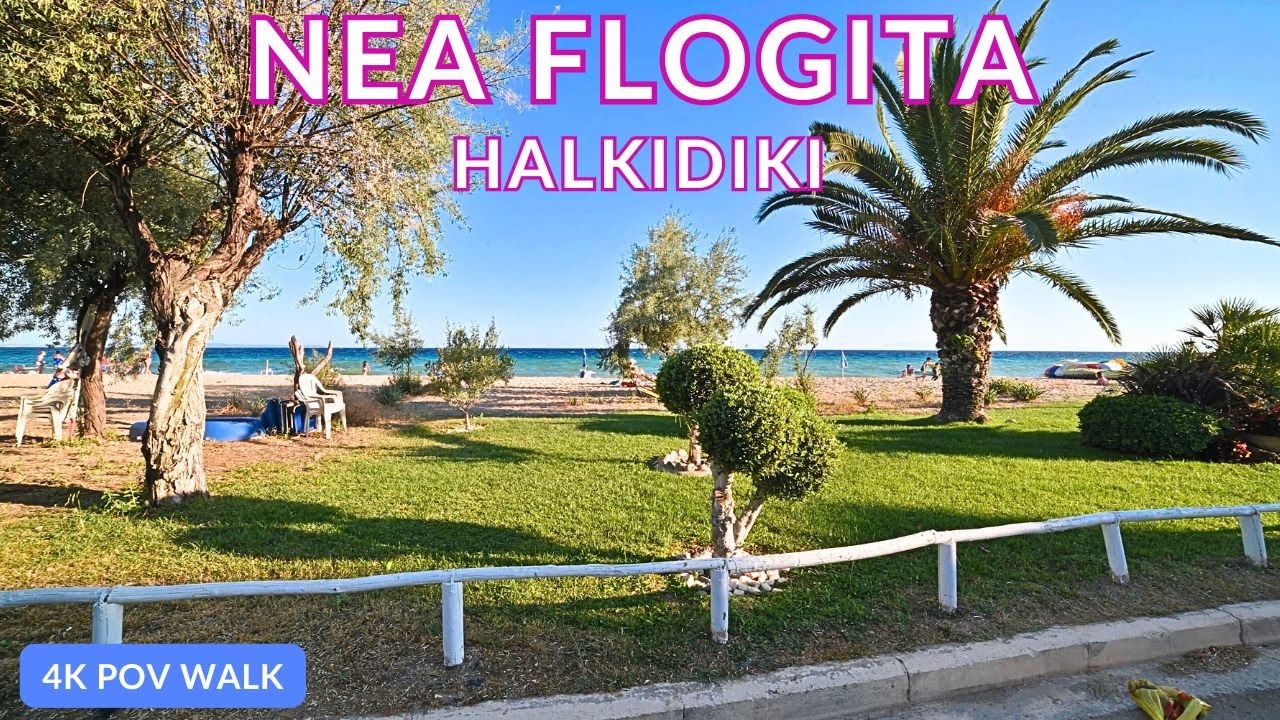 Walking Along the Aegean Coast | Nea Flogita Beach Vibes in Greece