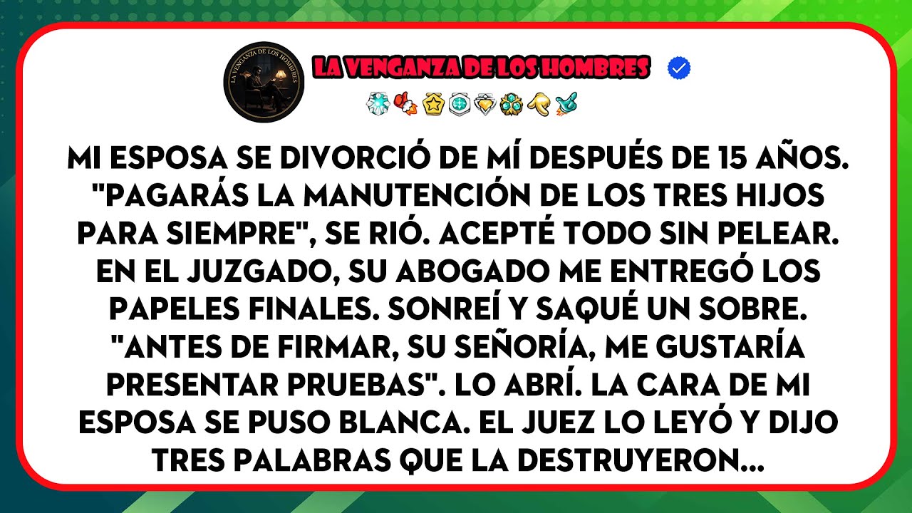 Mi Esposa Exigió Manutención Para 3 Hijos. En El Juzgado Abrí Un Sobre. Su Cara Se Puso Blanca.