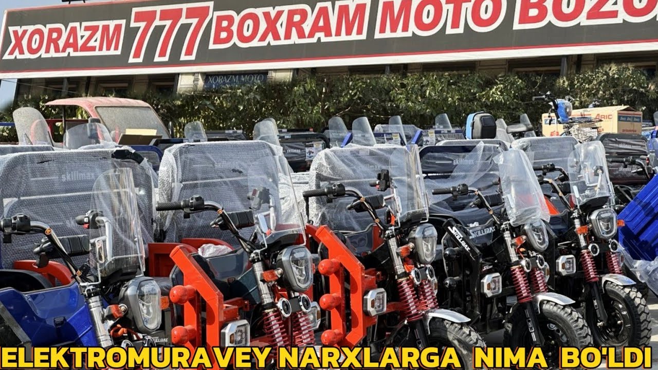 NOMER PRAVA ELEKTROMURAVEY SKUTER NARXLARIGA QANDAY TASIR QILDI XORAZM 777 MOTO OPTOM 
