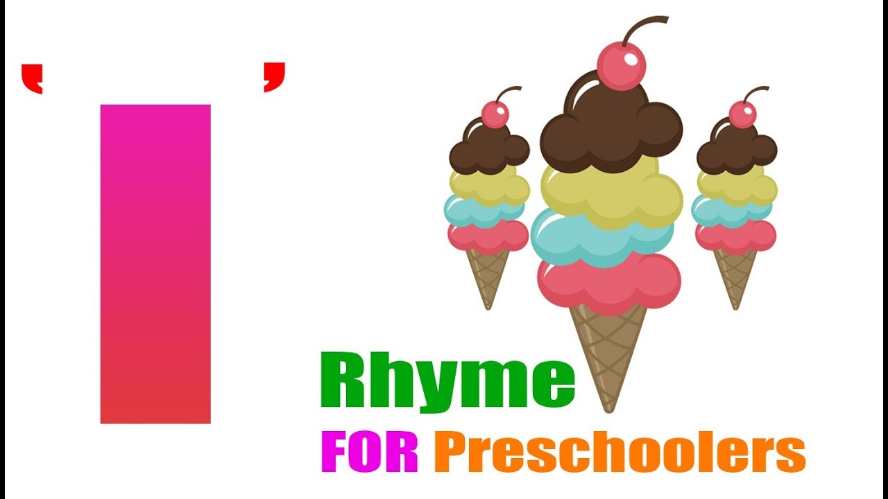 I Rhyme For Preschoolers || I for Ice Cream Rhyme for Kids | The letter I Song for children