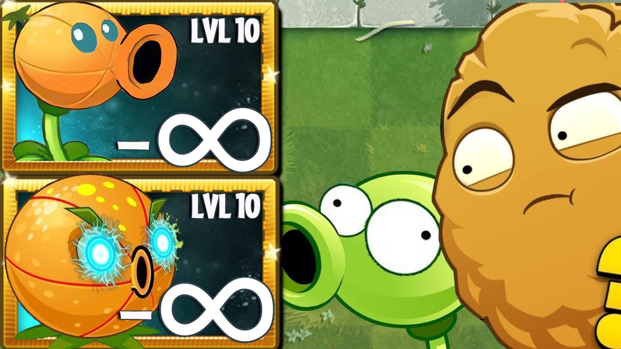 PvZ 2 POWER UP Infinite ! 5 Plant Vs Zombie Level 10 - All Plants Vs Deep Sea Gargantuar Zombie