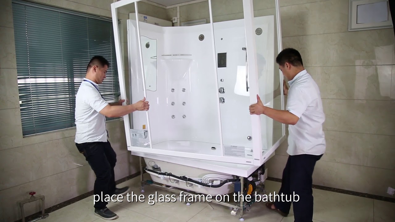 Aquapeutics Aspen  Steam Shower whirlpool tub combo  installation video