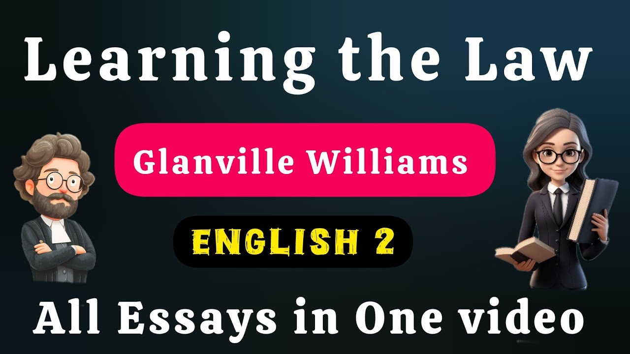 LEARNING THE LAW BY GLANVILLE WILLIAMS|| LEARNING THE LAW BY GLANVILLE WILLIAMS IN TAMIL 