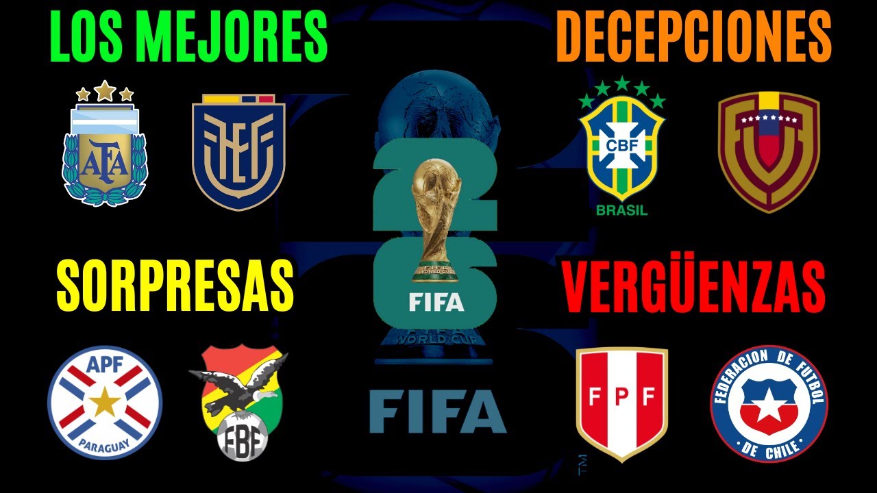 RANKING: de la PEOR a la MEJOR selección de las ELIMINATORIAS 2026