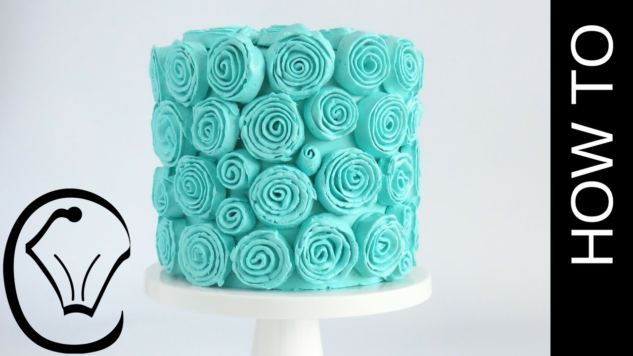 Easy Buttercream Ribbon Rose Spiral Cake by Cupcake Savvy's Kitchen