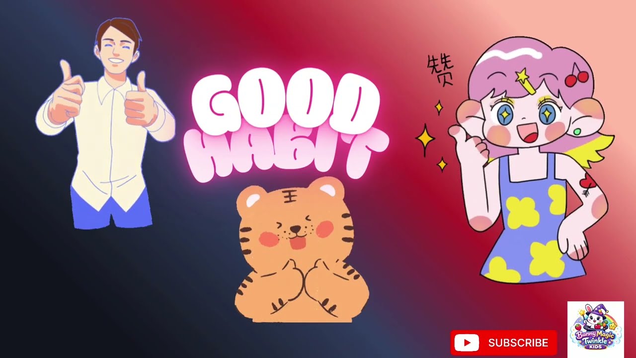 Good habits 👶🌞🤩for Kids 🎵#ABCD #AlphabetSong #KidsLearning #ToddlerLearning #LearnABC