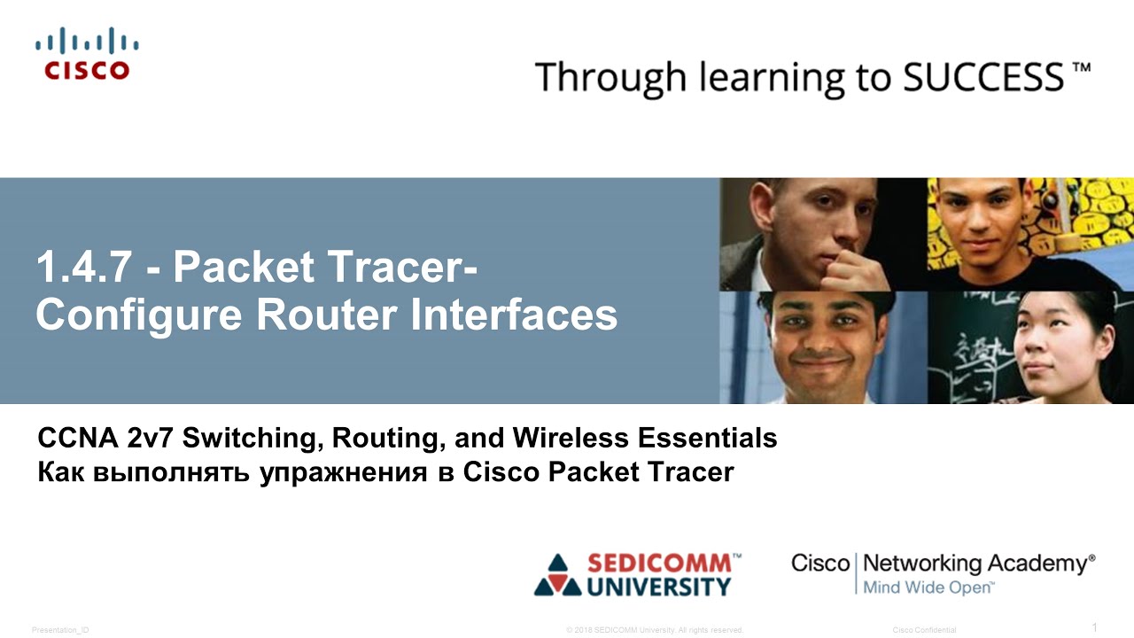 Курс Молодого Бойца Cisco Часть 2 2021 CCNA 2 SRWE 1.4.7 Packet Tracer – Configure Router Interfaces