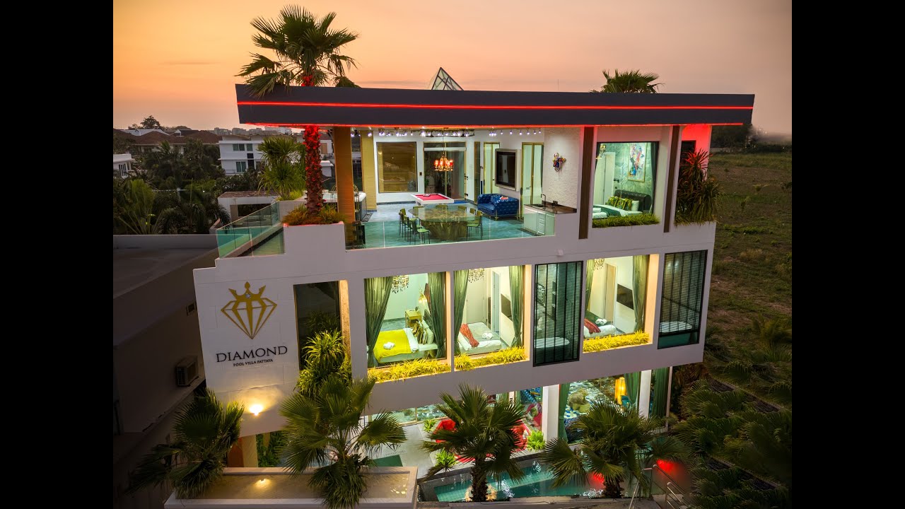 2025 NEW Diamond Pool villa Pattaya 10 bedroom | Palm Oasis village