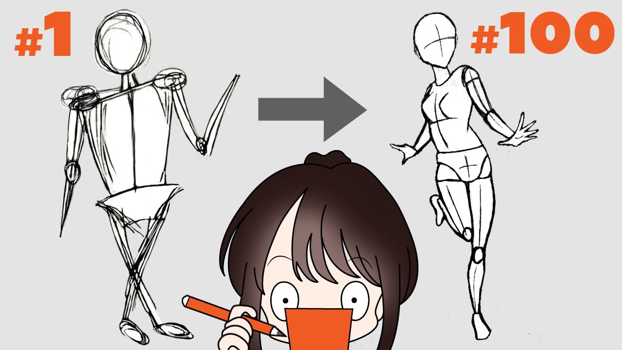 I drew 100 FIGURES in 1 day to see how much I can improve