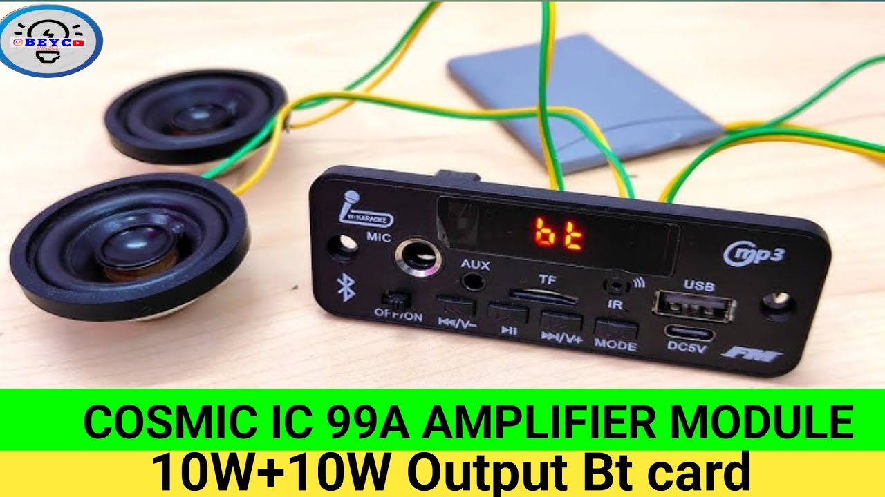 ✅Bluetooth module COSMIC IC 99A Amplifier ! Connection & Sound Test ! Best Class D Audio Amplifier