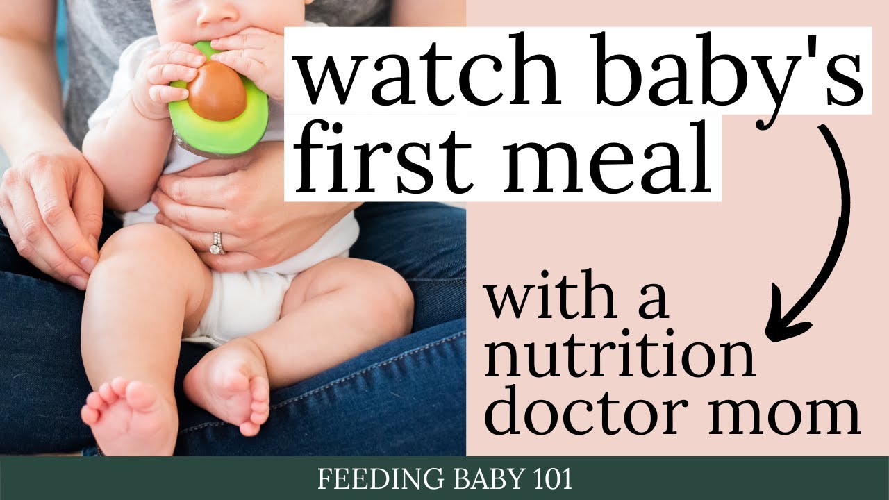 Example of baby's first meal with solid foods: from nutrition PhD + pediatric dietitian