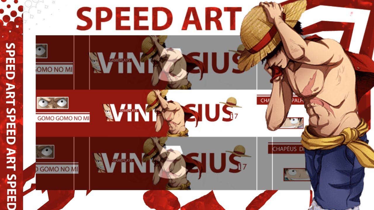 SPEED ART BANNER  MONKEY DE LUFFY  P/@VINICIUS GAMEPLAYS 17 💯💥💥