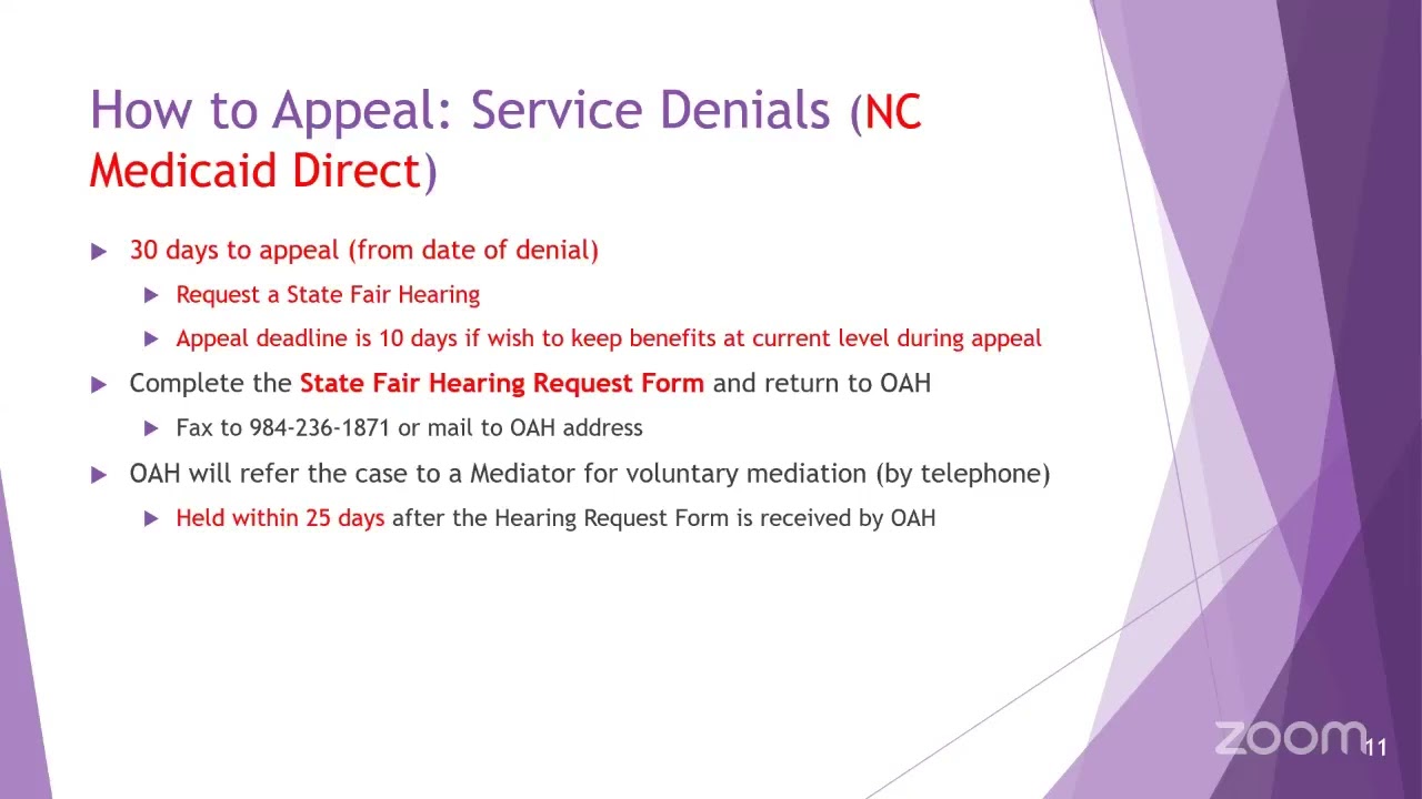 Medicaid Service Denial Appeals - 5/23/25