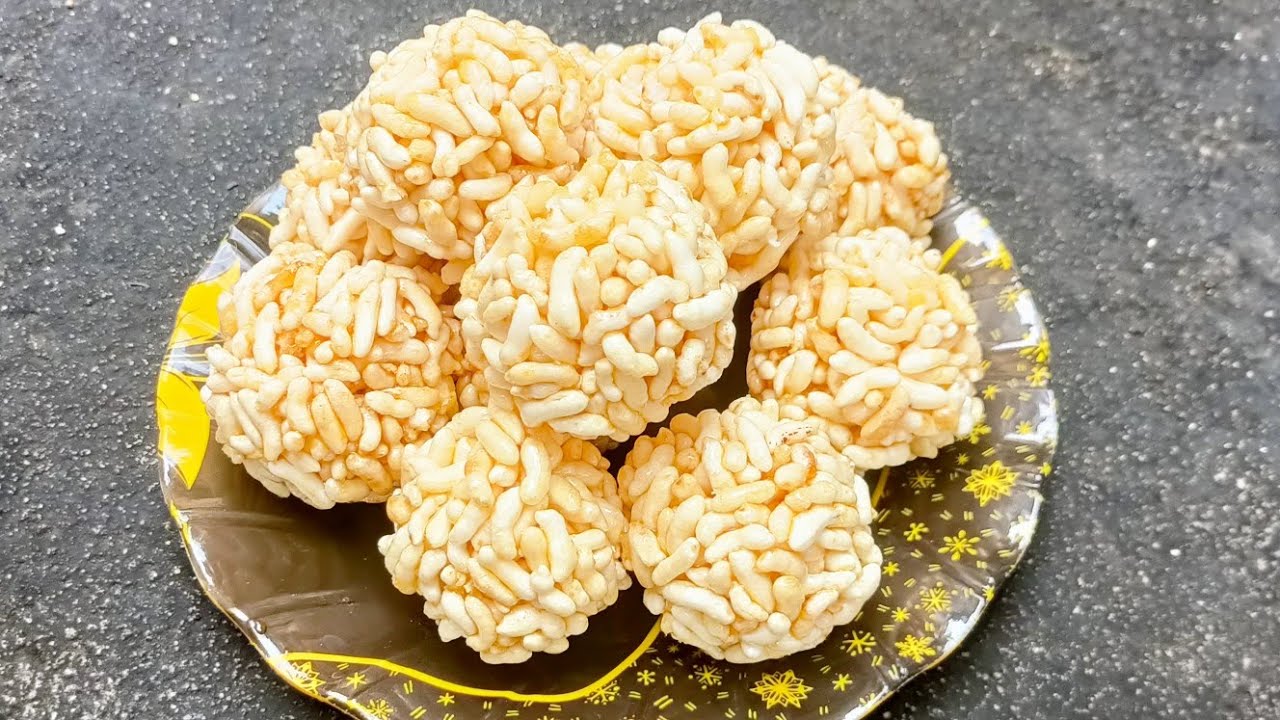 murmura laddu with sugar😍/paffed rice sweet balls in 10 min @Poonam_megharaj