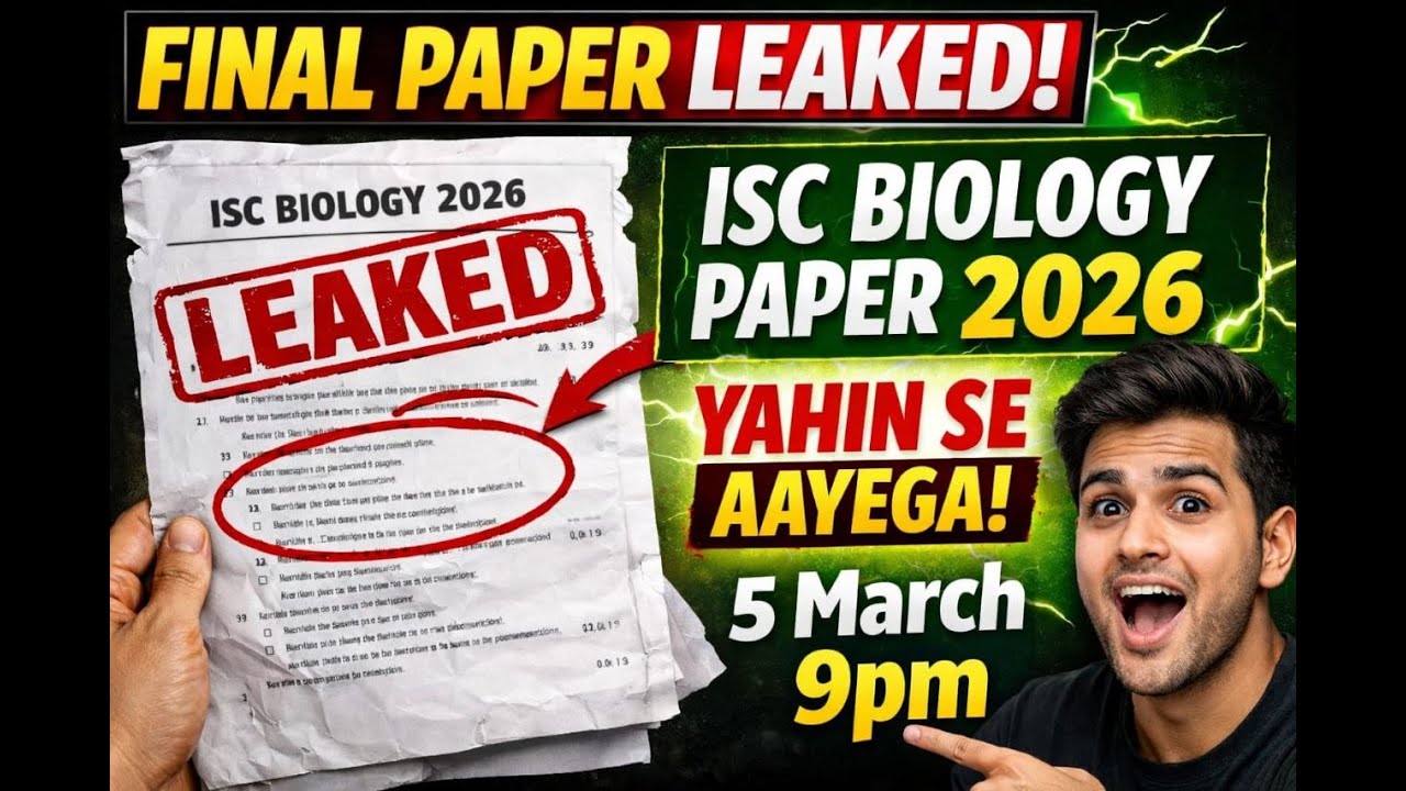 12TH ISC | FINAL PAPER LEAKED |One Shot |Live