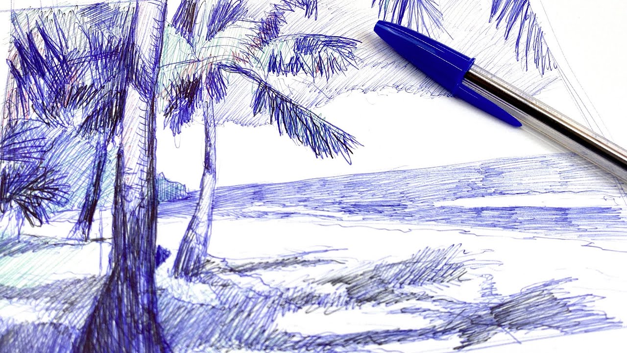 Un bic et c'est tout ! Comment dessiner un paysage