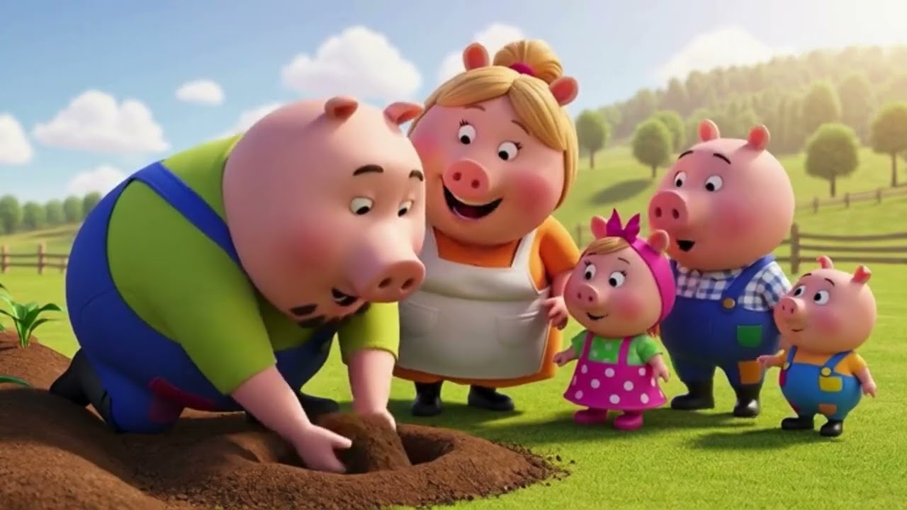 Plant It, Care for It 🌱 | A Singing Ranch Song with the Pig Family 🐷