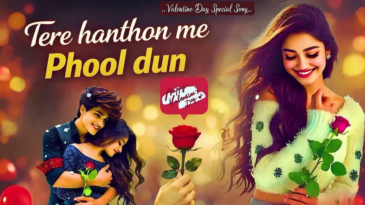 Tere Hathon Me Phool Dun 🌹   Valentine’s Day Special Romantic Song 2026 ❤️   Love Melody MP4 1080p