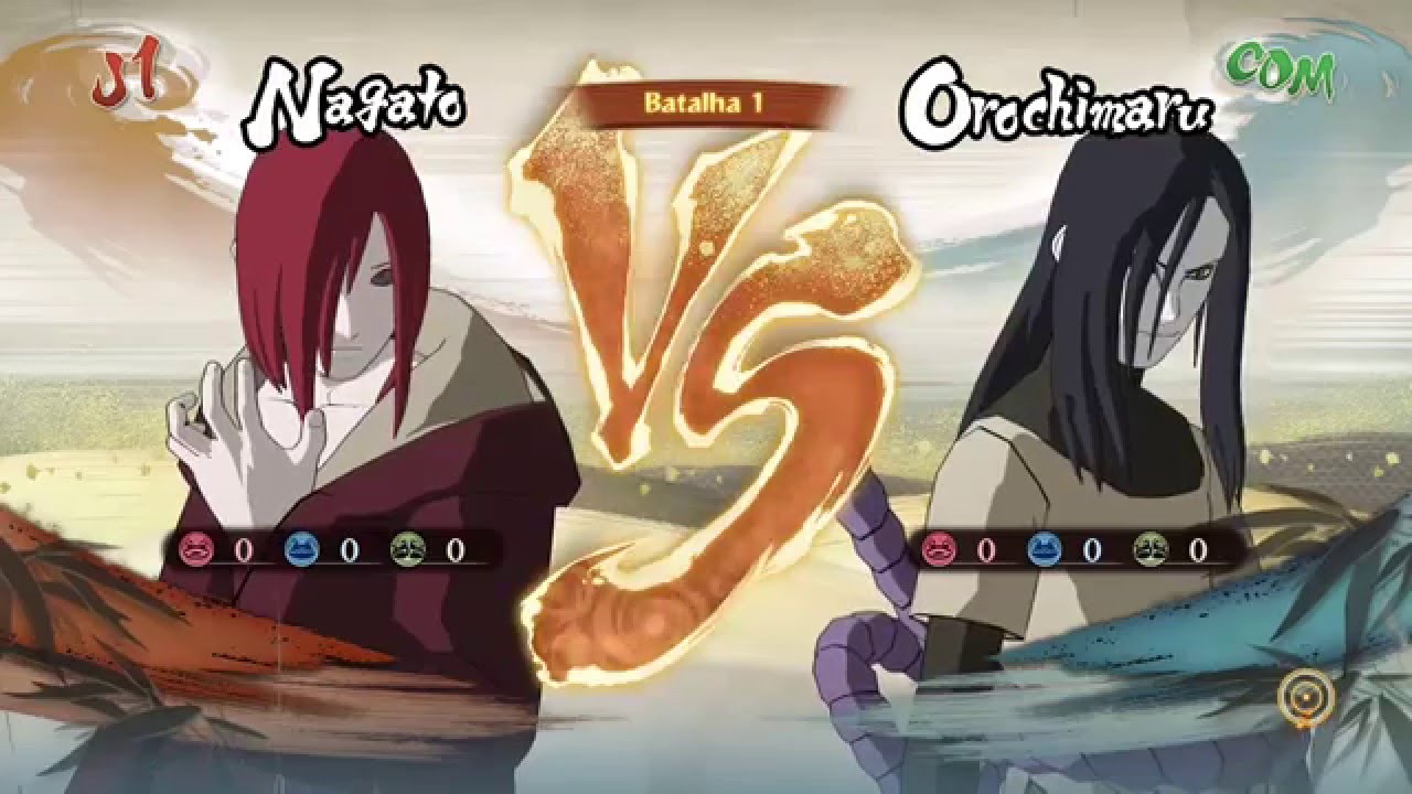 Naruto Storm 4 Dublado PT-BR Nagato vs Orochimaru