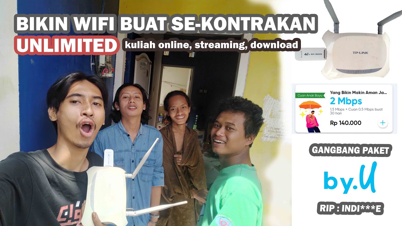 CARA MEMBUAT WIFI dengan TpLink MR-3420 + Unlimited By.U