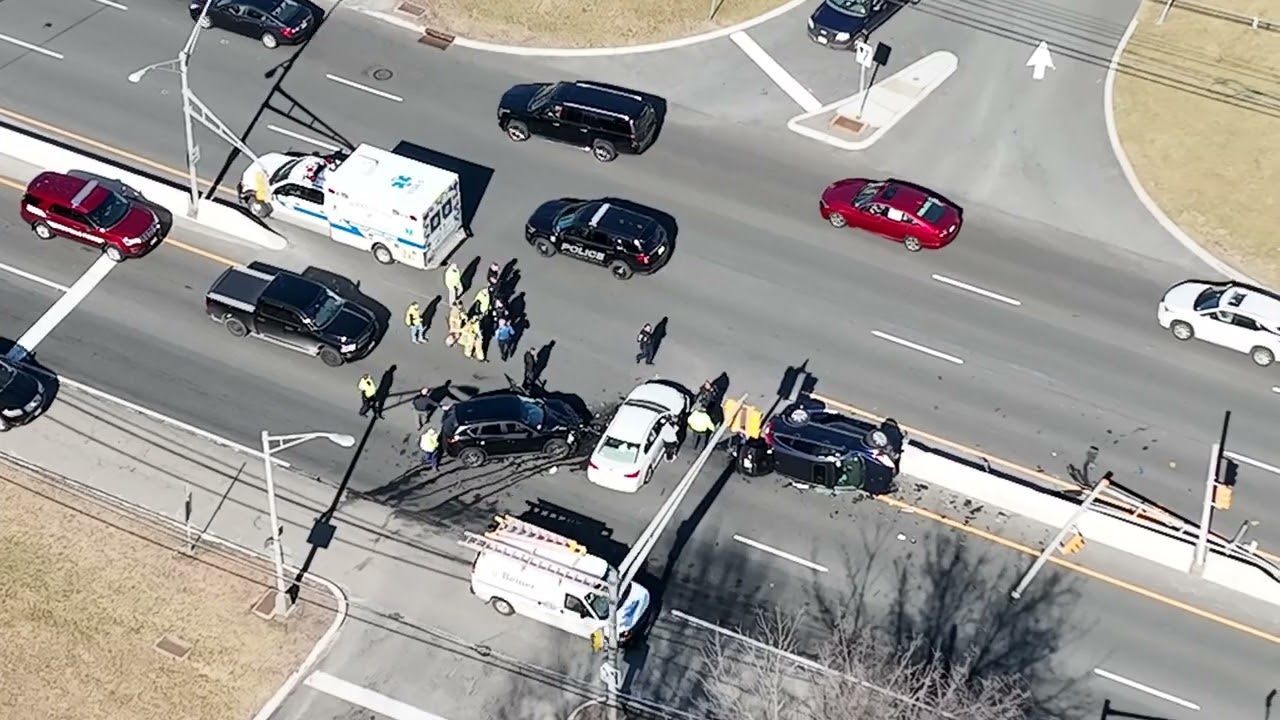 Rt.10 MVA (Overturned Vehicle) Denville NJ  -  DJI 0698