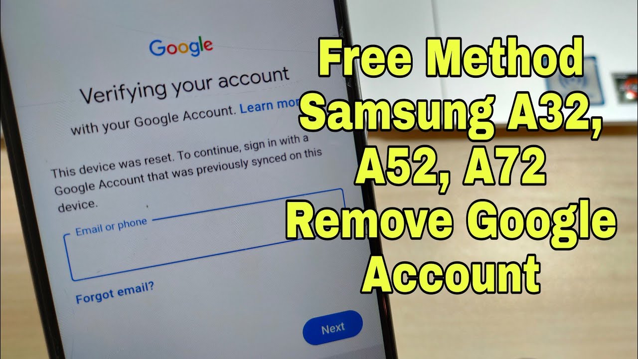 Free!!! Android 11!!! Samsung A32, A52, A72,  Remove Google Account, Bypass FRP.